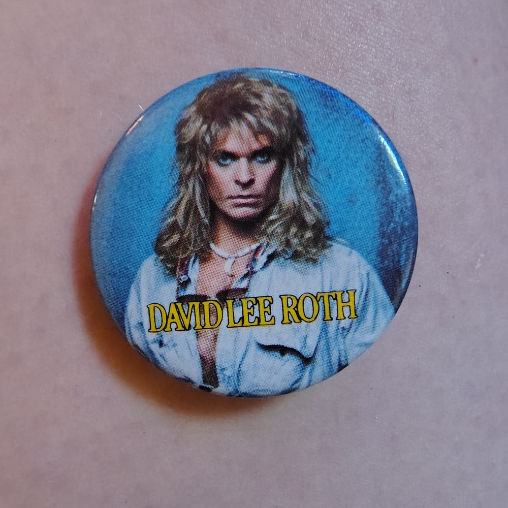 David Lee Roth Button Pin